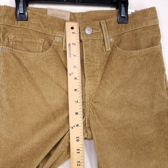 Levi’s Corduroy 314 Shaping Straight Pants Womens 27x30 Gold Brown Mid Rise - Picture 8 of 14
